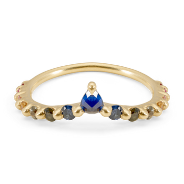 Rainbow Danube Petal Ring - Made to Order